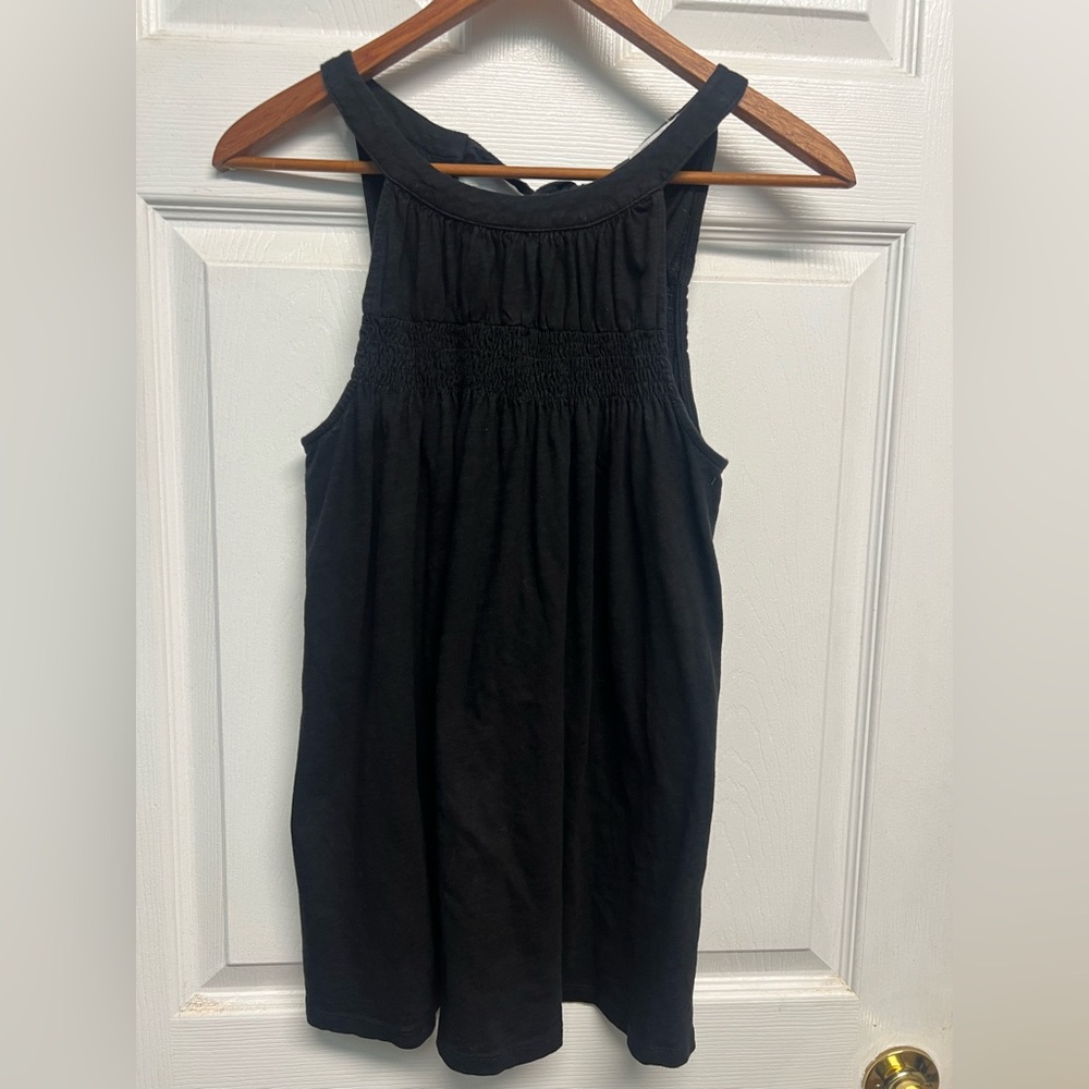 Mittoshop Black Smocked Tank Top